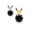 0.25 Cts. Black Diamond Pendant in 14k Gold