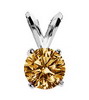 0.25 Cts. Champagne Diamond Pendant in 14k Gold