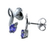 Tanzanite Diamond Earring in 14K White Gold