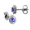 Tanzanite Diamond Earring in 14K White Gold