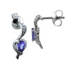Tanzanite Diamond Earring in 14K White Gold