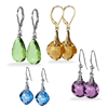 12 Pairs Gemstone Bead Earrings Set in Sterling Silver