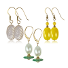 10 Pairs Gemstone Bead Earrings Set in Sterling Silver