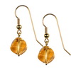 Golden Citrine Fancy Flower Cut Sterling Silver 12 mm Earrings