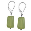 Jade Nugget Sterling Silver 15 mm Earrings