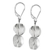 Rock Crystal Oval Drop Sterling Silver 12x9 mm Earrings