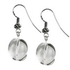 Rock Crystal Oval Drop Sterling Silver 15x13 mm Earrings