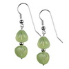 Prehnite Drop Sterling Silver 12x11 mm Earrings