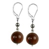 Rainbow Agate Round Sterling Silver 12 mm Earrings