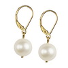 Cultured Pearl 10 mm Round Sterling Silver Earrings