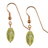 Green Gold Lemon Citrine Faceted Drop Silver 14x8 mm Earrings