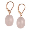 Rose Quartz Oval Sterling Silver 16x12 mm Earrings