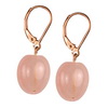 Rose Quartz Oval Drop Sterling Silver 15x10 mm Earrings