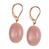 Rose Quartz Oval Drop Sterling Silver 18x13 mm Earrings