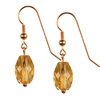 Golden Citrine Faceted Drop Sterling Silver 14x8 mm Earrings