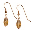 Golden Citrine Faceted Drop Sterling Silver 16x10 mm Earrings