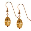 Golden Citrine Faceted Drop Sterling Silver 18x12 mm Earrings