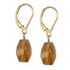 Golden Citrine Faceted Nugget  Silver 16x12 mm Earrings