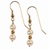 Cultured white Pearl Round 6mm/10 mm Sterling Silver Earrings