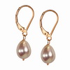 Cultured Pink Pearl Fancy 8x6 mm Oval Sterling Silver Earrings