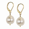 Cultured white Pearl Round 10 mm Sterling Silver Earrings