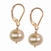 Pink Cultured Pearl Round Sterling Silver 10 mm Earrings