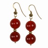 Carnelien Round Sterling Silver Earrings