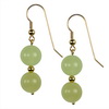 Lemon Chalcedony Round Sterling Silver Earrings