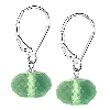 Prehnite Faceted Round Sterling Silver Earrings