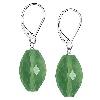 Prehnite Faceted Oval   Sterling Silver Earrings