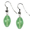 Prehnite Faceted Oval Sterling Silver Earrings