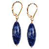 Lapis Drop Sterling Silver Earrings