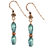 Emerald Green Topaz Faceted Briolettes Sterling Earrings