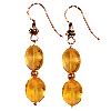 Golden Citrine Faceted Oval Sterling Silver Earrings