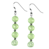 Prehnite Oval Earrings in Sterling Silver