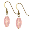 Rose Quartz Faceted Drops Earrings in Sterling Silver