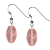 Rose Quartz Faceted Drops Earrings in Sterling Silver