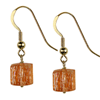 Cubes Rutilated Quartz Earrings in Sterling Silver