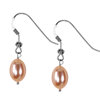 Oval Cultured Pearl Earrings in Sterling Silver