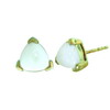 6x6 mm Trillion Opal Earrings in 10K Yellow Gold