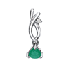 Emerald-Diamond Pendant in 10k Gold