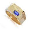 0.54 carats Oval Tanzanite Ring in 14k Yellow Gold