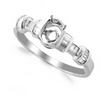 0.28ct VS Diamond Semi Mounting 18K White Gold