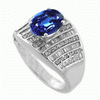 2.28 Carat Tanzanite Diamond Ring in 18k White Gold