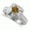 2.52 Carats Champagne VS Diamond Ring in 18k White Gold