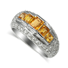 2.66 Carat Sapphire VS Diamond Ring in 18k White Gold
