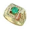 2.12 Carat Emerald Diamond Ring in 14k Gold
