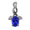 Tanzanite Diamond Pendant in 14K Dualtone Gold