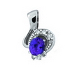 Tanzanite Diamond Pendant in 14K White Gold