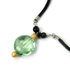 30 cts Green Amethyst Designer Sterling Silver Necklace